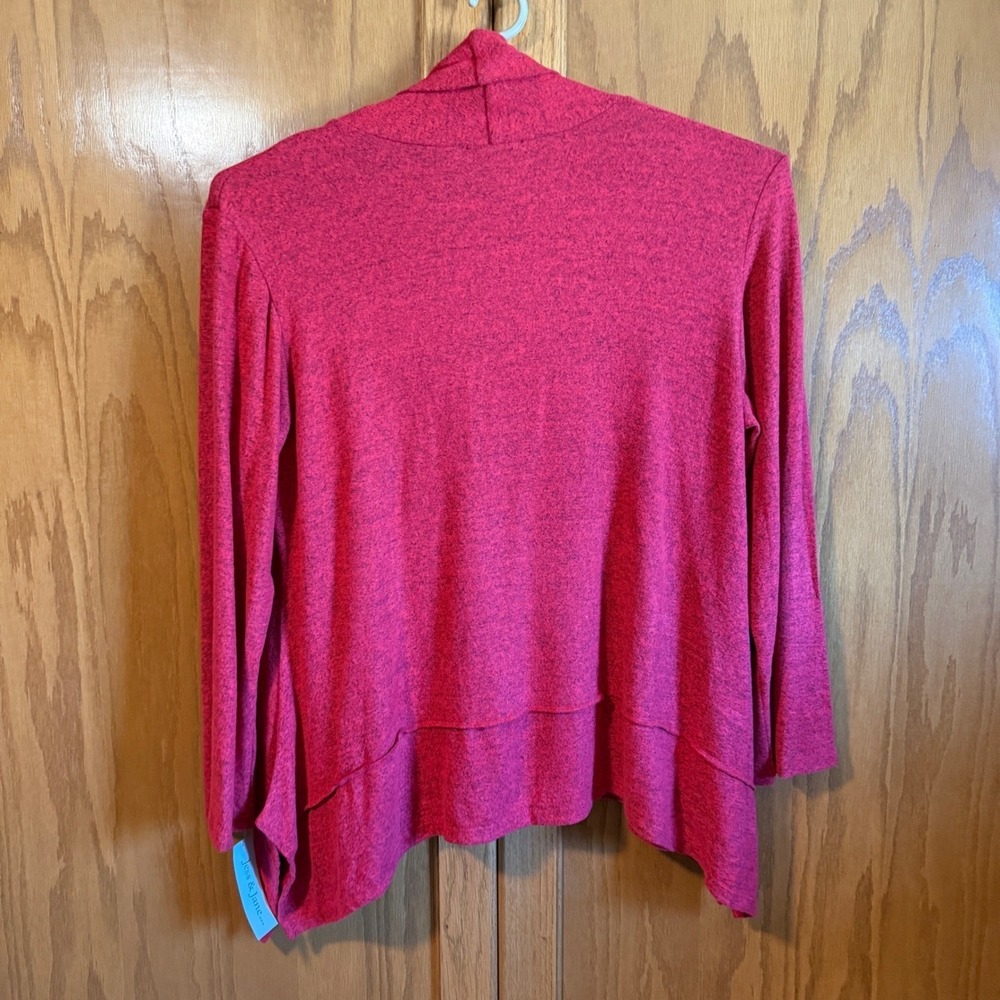 Jess & Jane 2X Cowl Neck Sweater Tunic Top Asymmetric Hem Made in USA 2X - Picture 7 of 9